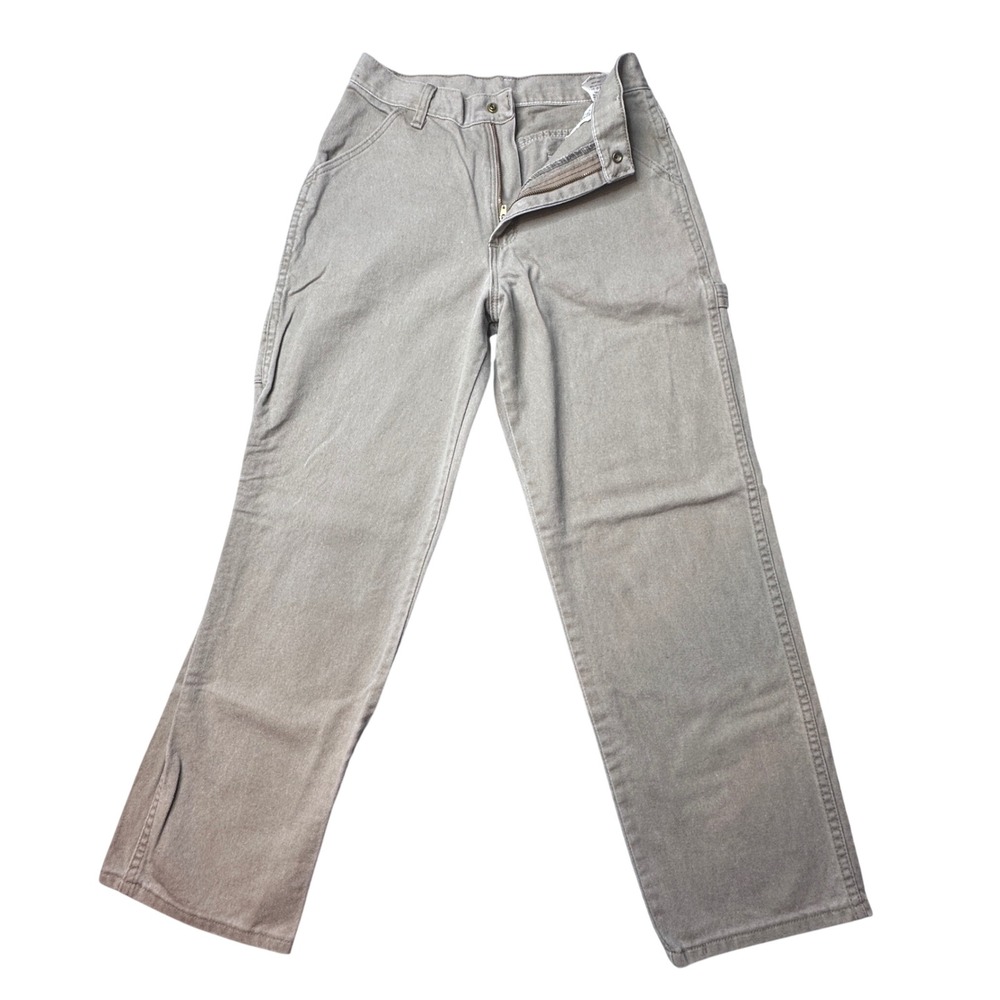 Vintage Rustler Carpenter Pants‎ Boys 16 Tan R60BBKI Made in USA Workwear Cotton